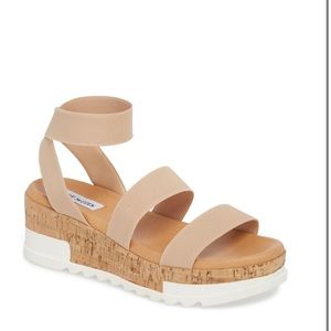 Steve Madden Bandi Platform Wedge Sandal Nude/Blush